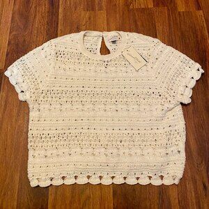 Crochet Cream Top